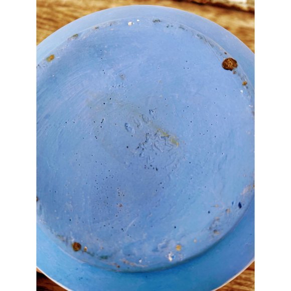 Antique Schafer Vater Blue Jasperware sugar bowl With Fairy Nymph Cherub - Picture 5 of 9